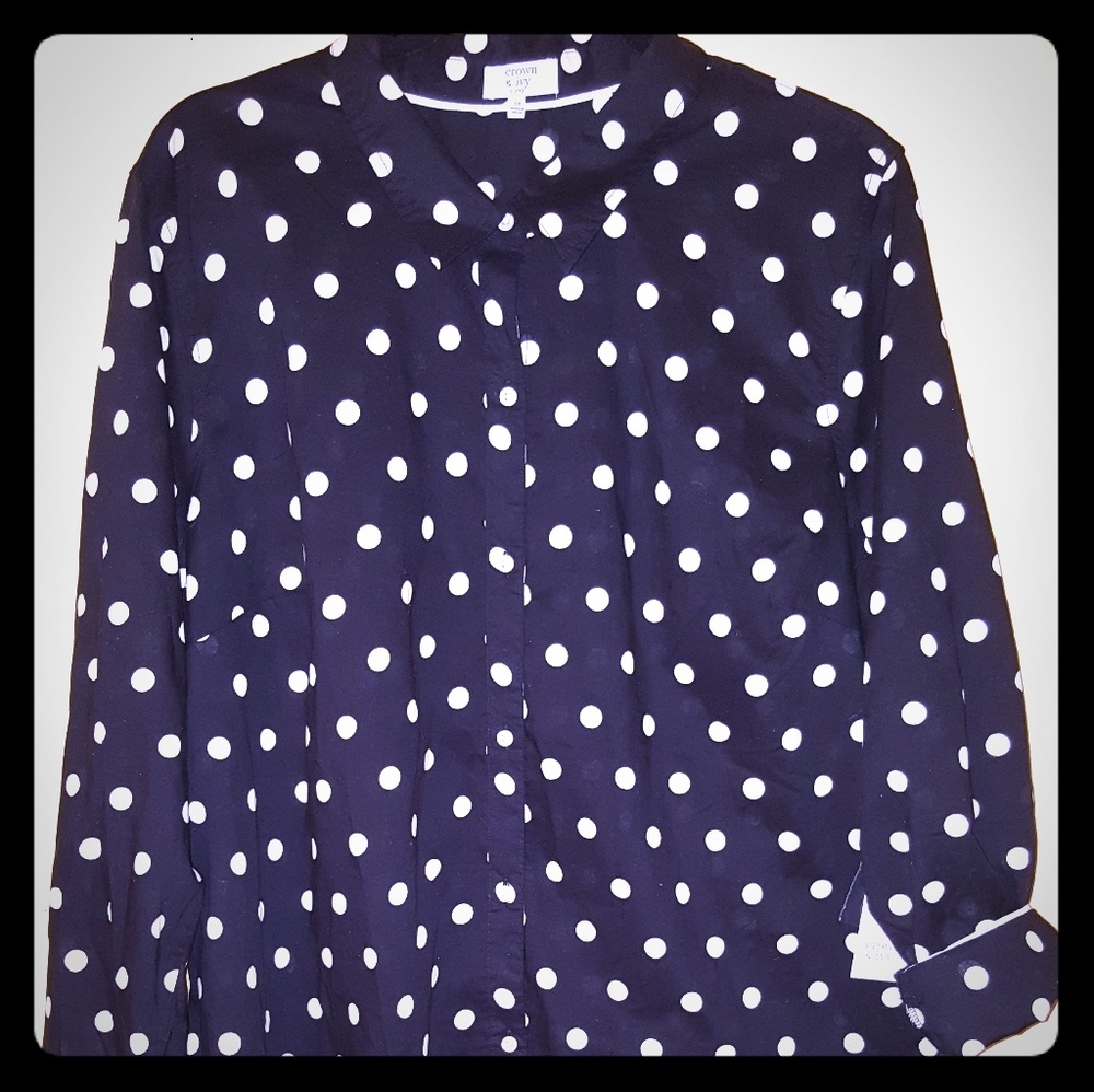 Black & White Polka Dot Shirt